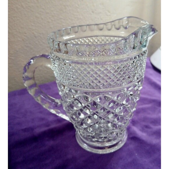 Anchor Hocking Other - Vtg Clear Glass Anchor-Hocking 5.25 Inch Wexford Pattern Water Juice Pitcher